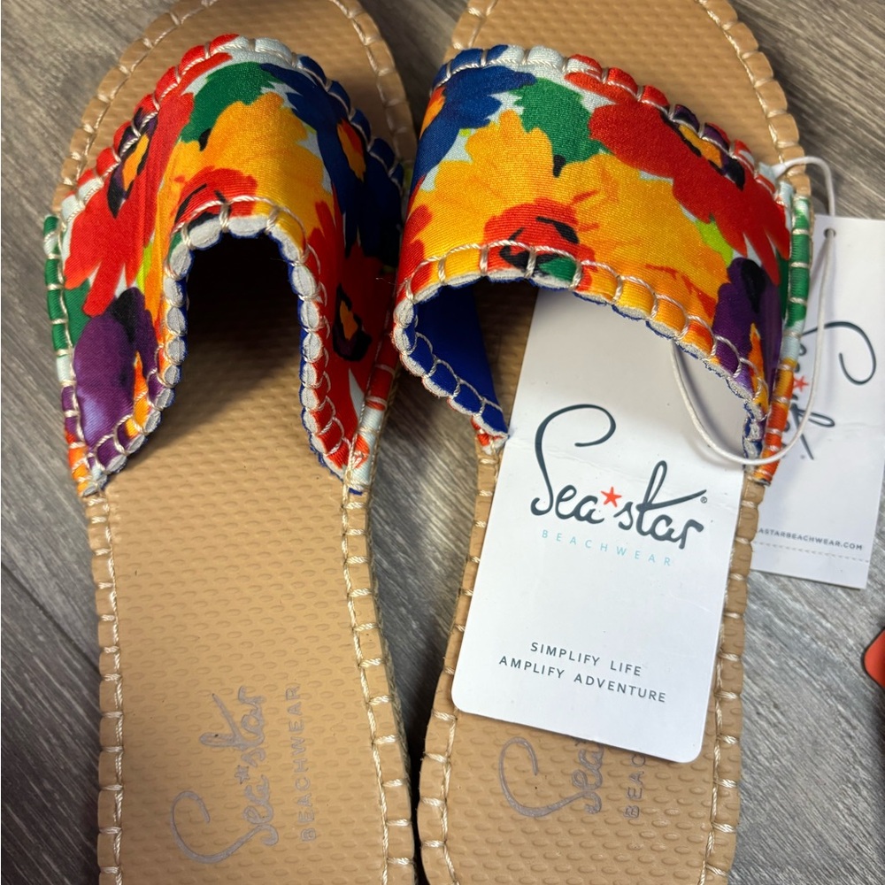 Colorful Red and Orange Sandals with Bohemian Straps